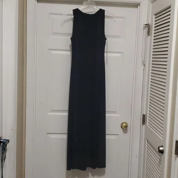 Sami +Jo woman L Black Beaded Neckline maxi Sleeveless dress - Picture 2 of 7